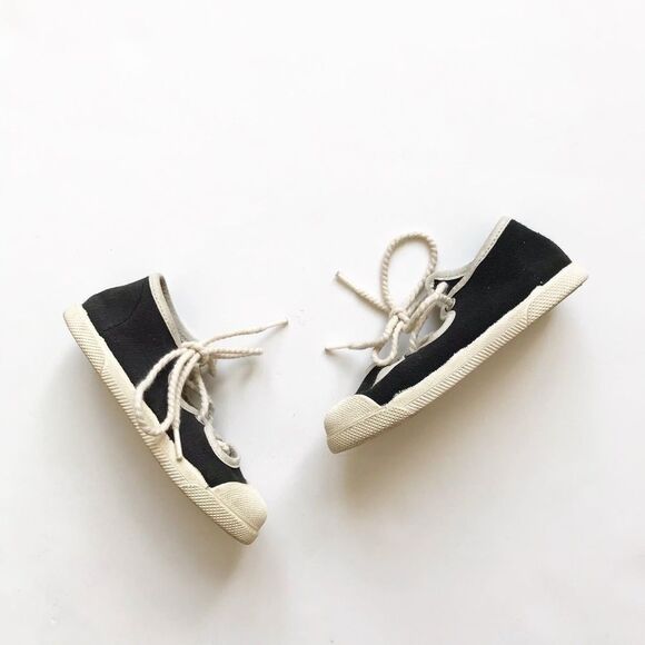 ZARA black/cream lace up shoes EUC size 22(6) - Picture 2 of 7